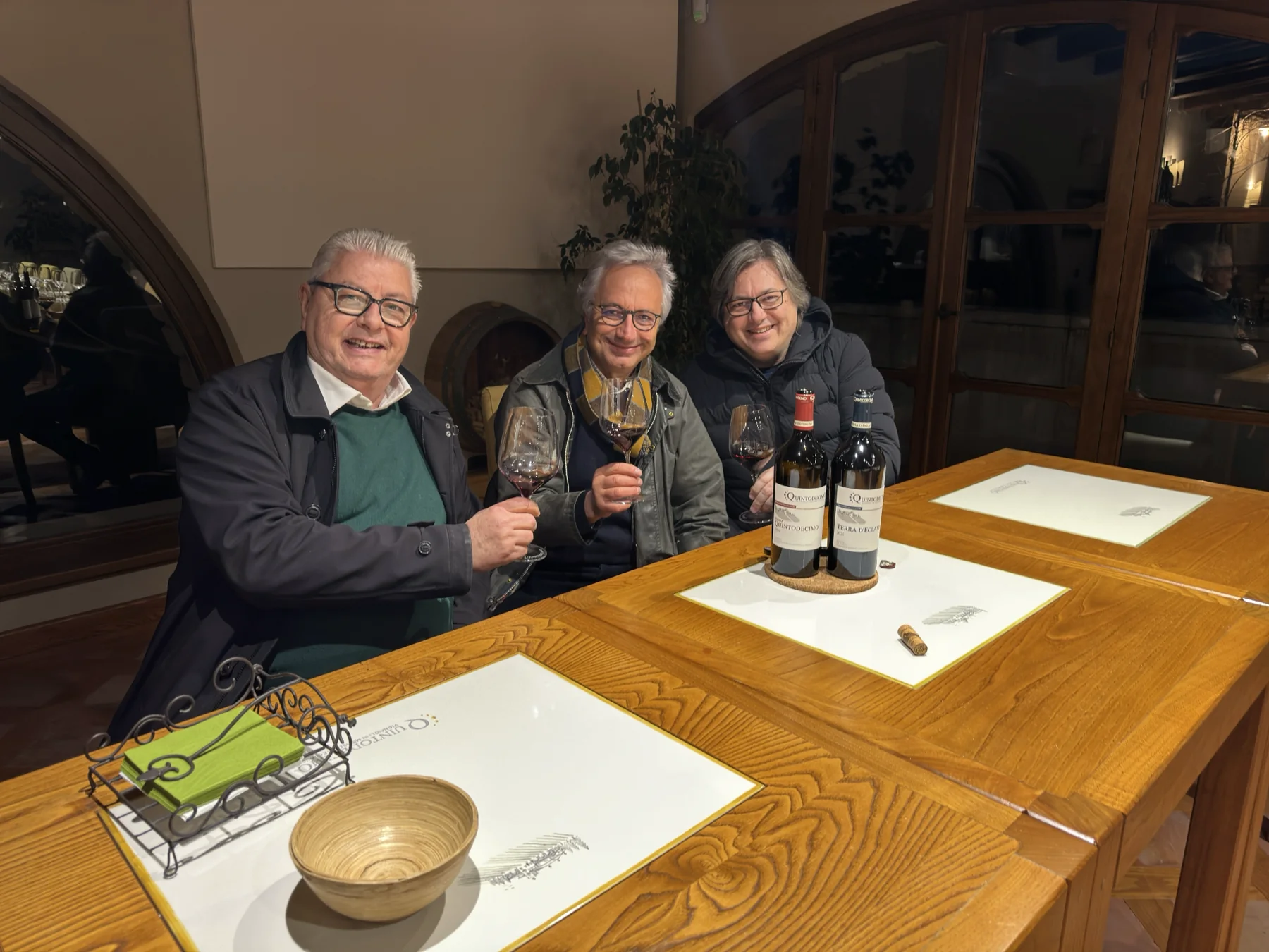 Guests gathered around a table during a tasting