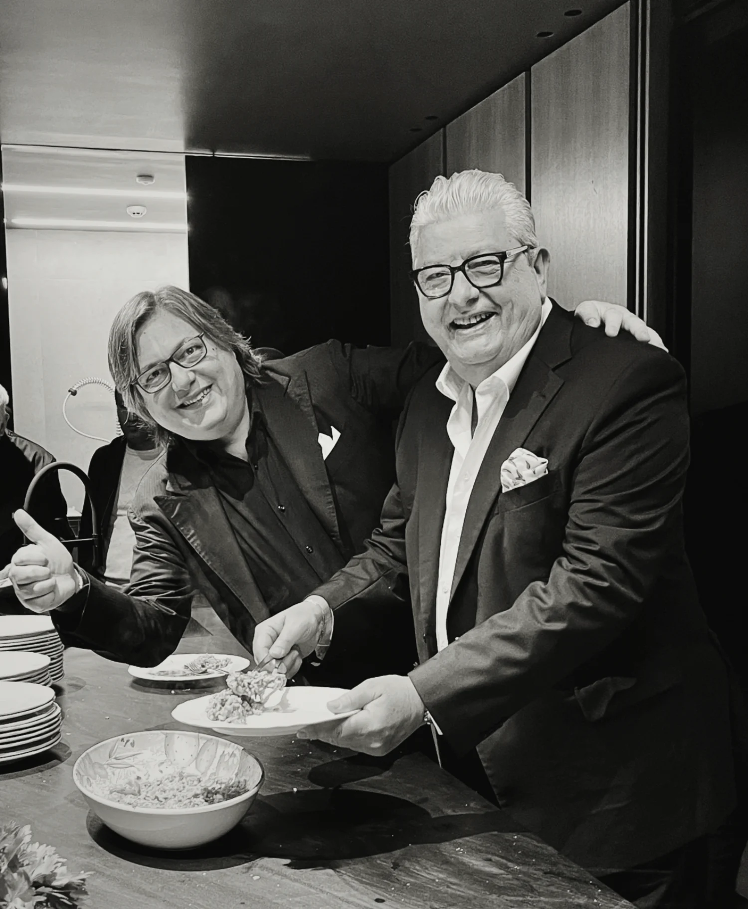 Mauro Magno and Antonino Restino in the kitchen