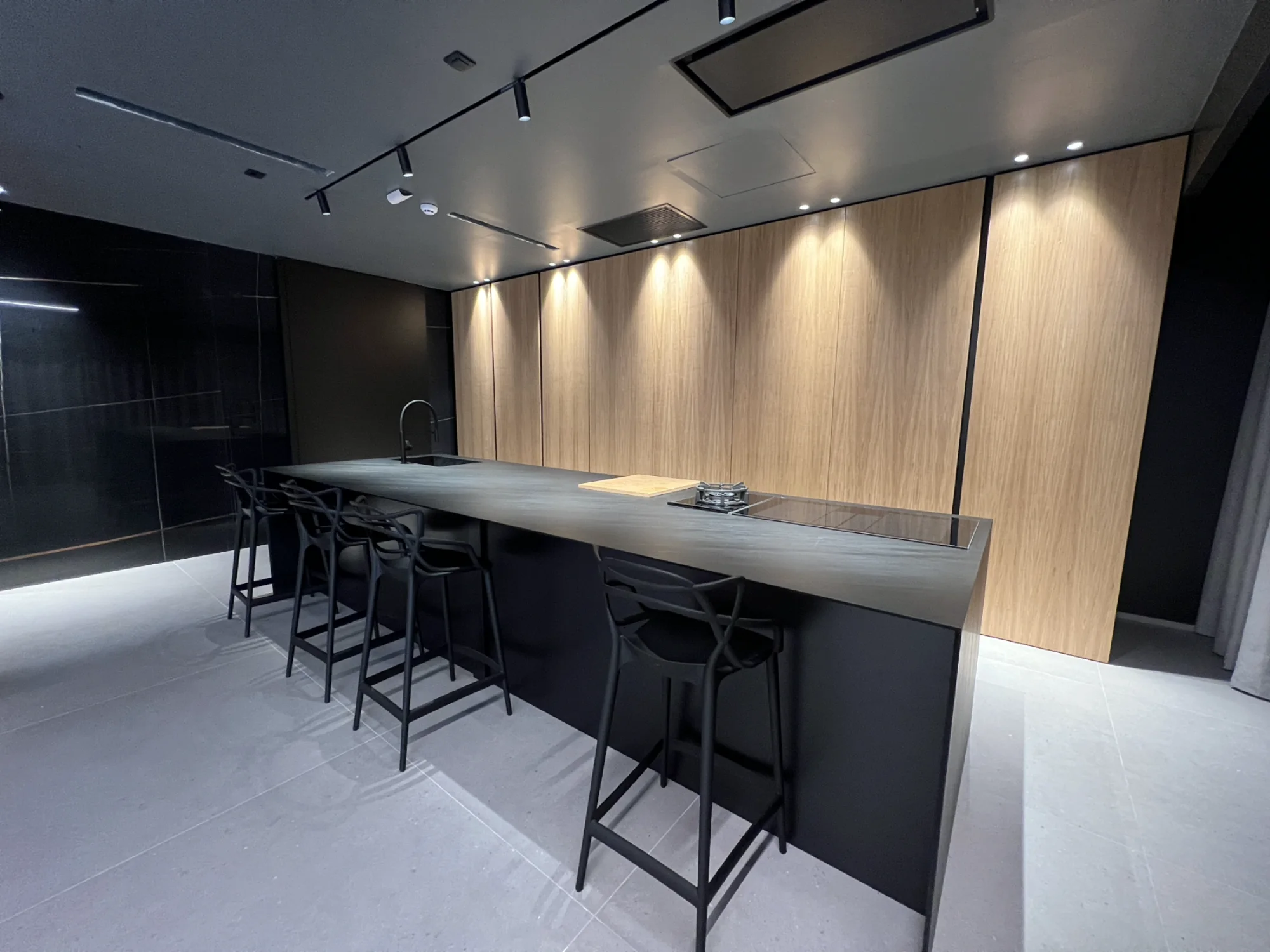The kitchen at Magno, equipped for live cooking