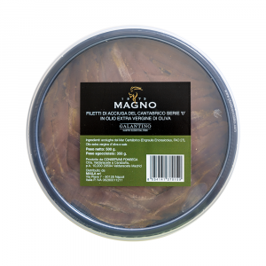 Filetti di Acciughe del Cantábrico '0' in olio extra vergine d’oliva del Frantoio Galantino. Formato HoReCa - 500g.