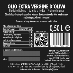 Olio Extra Vergine D'Oliva Fruttato Intenso 500ml - immagine 2