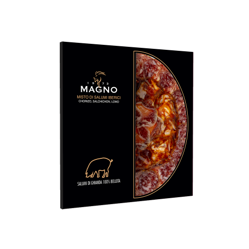 Misto di salumi 100%  iberici Pata Negra (Chorizo, Salchichon, Lombata). Piatto di 100 g