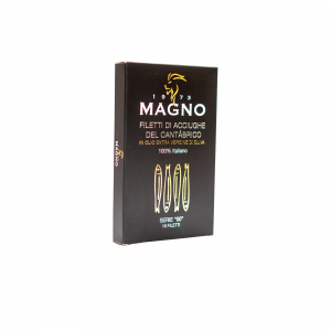 Filetti di Acciughe del Cantábrico in olio extra vergine d’oliva 100% Italiano - SERIE “00” 16 filetti 110 g.