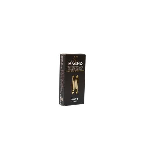 Filetti di Acciughe del Cantábrico in olio extra vergine d’oliva 100% Italiano - SERIE SILVER “0” 50g