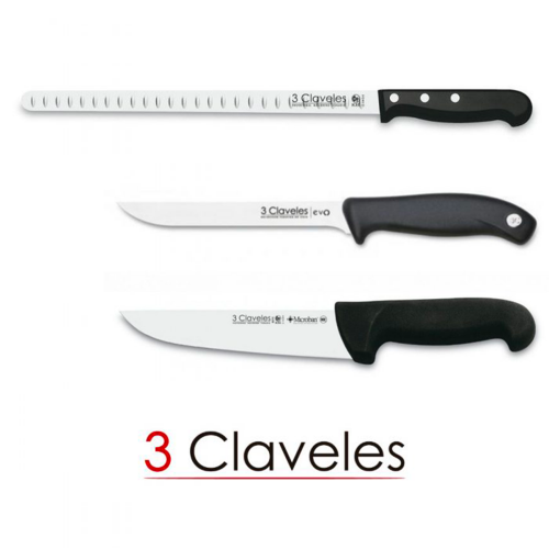 Set coltelli per cortador de Jamón Iberico "3 CLAVELES"