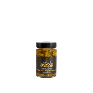 Salmone selvaggio affumicato in Olio Extra Vergine di Oliva biologico 200g.