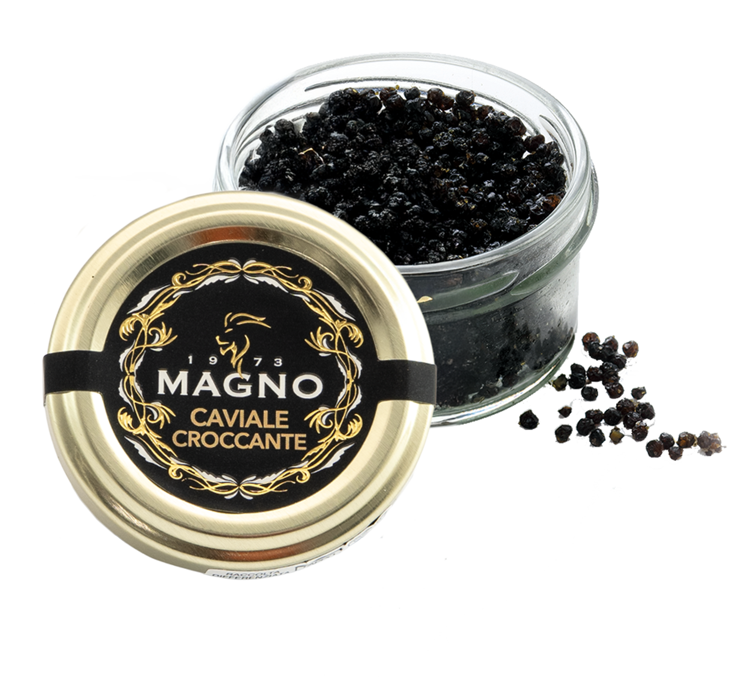 Caviale croccante in vasetto con chiusura twist-off